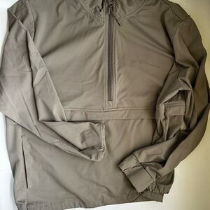 Women's Tan Windbreaker Pullover